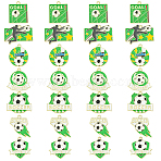 28Pcs 7 Styles Alloy Enamel Pendants, Light Gold, Football Themes, Mixed Shapes, 22~24.5x20.5~30.5x1.5mm, Hole: 1.8~2mm, 4pcs/setyle(FIND-SC0019-56)