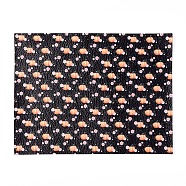 Halloween Theme Imitation Leather Fabric, for Garment Accessories, Colorful, 21x16x0.05cm(DIY-D025-A02)