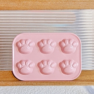Alloy Cake Baking Mold, Micro Landscape Home Dollhouse Accessories, Pretending Prop Decorations, Paw Print, 15x22x3mm(PW-WG70565-13)