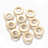 201 Stainless Steel Spacer Beads, Donut, Golden, 8x1.5mm, Hole: 3.2mm(STAS-L233-064C-G)