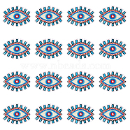 Computerized Embroidery Cloth Iron on/Sew on Patches, Costume Accessories, Appliques, Eye, Clear, 40x54x2mm(DIY-WH0056-21)