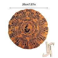 Wooden Wheel, Wooden Display Shelf, Talking Boards, Rustic Divination Pendulum Storage Rack, Witch Stuff, Sandy Brown, 200mm(PW-WG14479-02)