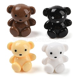 Opaque Resin Puppy Decoden Cabochons, Dog, Mixed Color, 14x12x12mm(CRES-I034-08)