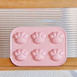 Alloy Cake Baking Mold, Micro Landscape Home Dollhouse Accessories, Pretending Prop Decorations, Paw Print, 15x22x3mm(PW-WG70565-13)