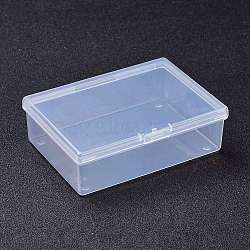 Transparent Plastic Bead Containers, with Hinged Lids, Rectangle, Clear, 7.8x10.55x3.25cm, Inner Diameter: 6.95x9.95cm(X-CON-Z004-09)