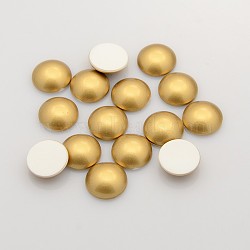 Acrylic Cabochons, Half Round, Goldenrod, 12x4.26~4.46mm(ACAB-N003-12mm-Y9)