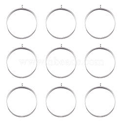 Alloy Open Back Bezel Big Pendants, For DIY UV Resin, Epoxy Resin, Pressed Flower Jewelry, Ring, Platinum, 38x34.5x5mm, Hole: 2.2mm(PALLOY-TA0021-01P)