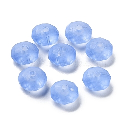 Transparent Acrylic Beads, Faceted, Rondelle, Cornflower Blue, 8.5x5mm, Hole: 1.8mm(OACR-H116-05E)