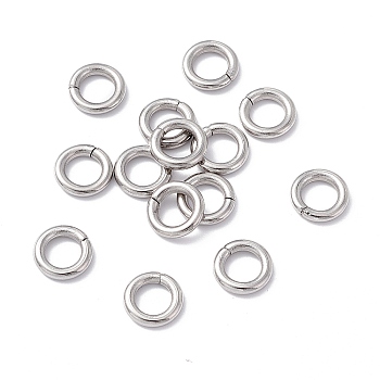 Non-Tarnish 304 Stainless Steel Open Jump Rings, Saw Cut Round, Stainless Steel Color, 10x2mm, 12 Gauge, Inner Diameter: 6mm
