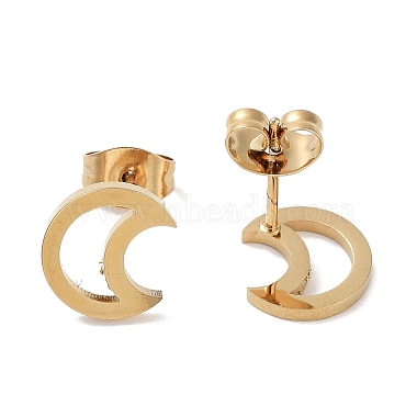 PVD Vacuum Plating 304 Stainless Steel Stud Earrings for Women(EJEW-A048-43B-G)-2