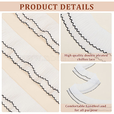 6 Yards 2-Layer Polyester Pleated Ribbon(OCOR-FG0002-03B)-3
