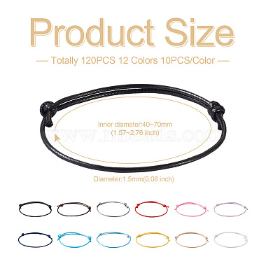 120Pcs 12 Colors Korean Waxed Polyester Cord Bracelet Making(AJEW-TA0001-23)-4