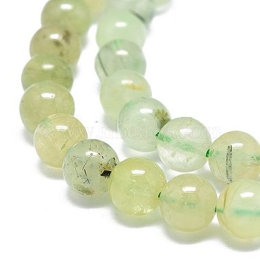 perles naturelles préhnite brins(G-O201A-06E)-3