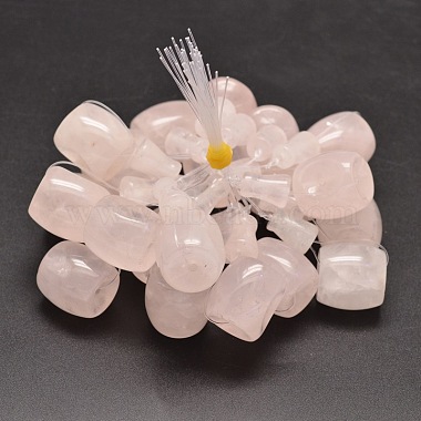 Pierres précieuses de quartz rose naturelle 3 trous perles de gourou pour la fabrication de bijoux bouddhiste(G-L409A-32)-2