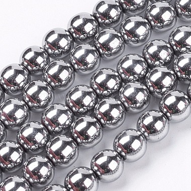 8mm Silver Round Non-magnetic Hematite Beads