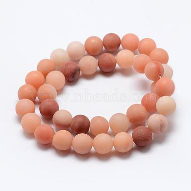 Chapelets de perles en aventurine rose naturel(G-G716-01-6mm)-2