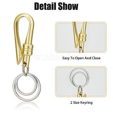 3Pcs 3 Colors Alloy Heavy Duty Keychains with 2 Detachable Key Rings(FIND-HY0002-93)-4
