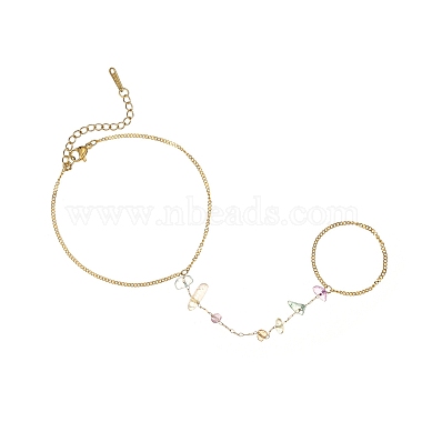 Gemstone Chip Link Chains for Women(BJEW-G739-02G)-5