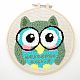 Owl Punch Embroidery Supplies Kit(DIY-H155-02)-1