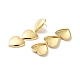 Long-Lasting Plated Brass Triple Heart Long Dangle Stud Earrings for Women(EJEW-K093-28G)-2