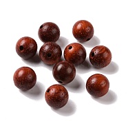 Natural Rosewood Beads, Undyed, Round, Dark Red, 8~8.5mm, Hole: 1.2mm(WOOD-C005-01B)