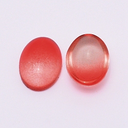 Glass Cabochons, Oval, Crimson, 18.5x13.5x3mm(GLAA-CJC0003-02C)