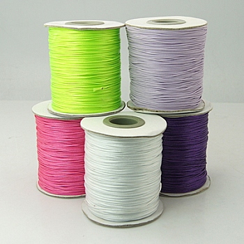 Waxed Polyester Cord, Bead Cord, Mixed Color, 0.5mm