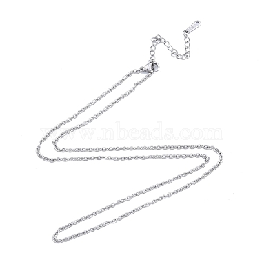 304 Stainless Steel Cable Chains Necklace for Men Women(NJEW-N050-A04-S20)-3