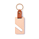 Wooden & Imitation Leather Pendant Keychain(PW23041897512)-1