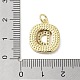 Placage de crémaillère en laiton micro pavé pendentifs en zircone cubique claire(KK-E102-33G-D)-3