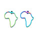 アフリカ マップ 201 ステンレス スチール コネクタ チャーム(STAS-T063-168M)-2