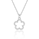 925 collier pendentif fleur creuse en argent(QM9620-2)-1