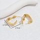 Brass Heart Stud Earrings(XG2436)-4