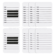 CHGCRAFT 8Pcs 2 Style Acrylic False Eyelashes Display Board, Faux Eyelash Extention Storage Card, with Reference Number, White, 8x5.5x0.3cm, 4pcs/style(MRMJ-CA0001-28)