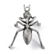Tibetan Style Alloy Pendant, Frosted, Spider Charm, Antique Silver, 43x35x18mm, Hole: 3.3mm(PALLOY-H133-41AS)