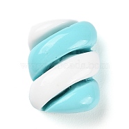 Opaque Resin Decoden Cabochons, Jewelry Making, Sky Blue, Food, 18x13.5x8mm(RESI-E046-02B)