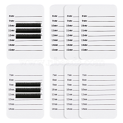 CHGCRAFT 8Pcs 2 Style Acrylic False Eyelashes Display Board, Faux Eyelash Extention Storage Card, with Reference Number, White, 8x5.5x0.3cm, 4pcs/style(MRMJ-CA0001-28)