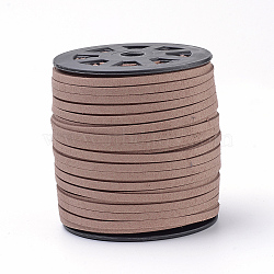 Faux Suede Cords, Faux Suede Lace, Camel, 5x1.5mm, 100yards/roll(300 feet/roll)(LW-S011-8)