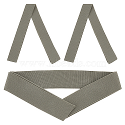 95% Polyester & 5% Spandex Ribbing Fabric for Cuffs, Waistbands Neckline Collar Trim, Gray, 950x30~37x0.9mm(OCOR-WH0088-23A)