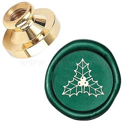 Wax Seal Brass Stamp Head, for Wax Seal Stamp, Christmas Themed Pattern, 25x14.5mm(AJEW-WH0209-578)
