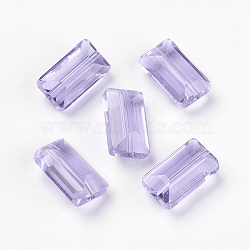 Imitation Austrian Crystal Beads, Grade AAA, Faceted, Rectangle, Lilac, 10x15.5x7mm, Hole: 0.9~1mm(X-SWAR-F081-10x16mm-04)