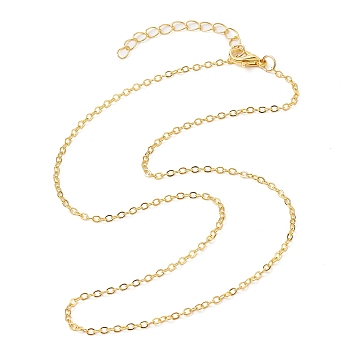 Brass Cable Chain Necklaces, Golden, 16.14 inch(41cm)