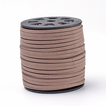 Faux Suede Cords, Faux Suede Lace, Camel, 5x1.5mm, 100yards/roll(300 feet/roll)
