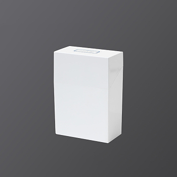 Multifunctional Small Plastic Flip Storage Box, Mini Stationery Sorting Case With Lid, Drawer Desktop Organizers, White, 60x28x90mm