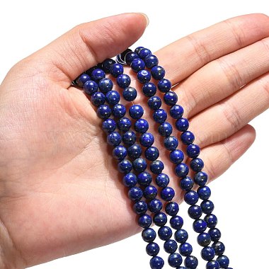 Natural Lapis Lazuli Beads Strands(G-G423-6mm-AB)-4
