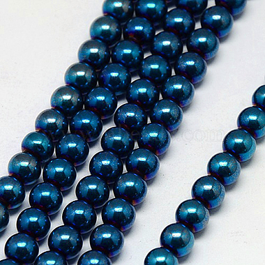 Electroplate Non-magnetic Synthetic Hematite Beads Strands(G-J169A-8mm-03)-3