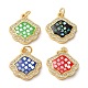 Rack Plating Brass Cubic Zirconia Pendants(KK-K385-080G)-1