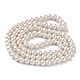 (vente de clôture défectueuse : décoloration) brins de perles rondes en perles de verre nacrées peintes au four(HY-XCP0001-12)-3