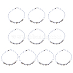 10Pcs Elastic Cords and Brass Golf Beads Count Stroke Score Counter, Platinum, Perimeter: 140mm(HJEW-DR00087)