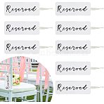 Acrylic Reserved Hanging Signs, with Single Face Satin Ribbon, Clear, 275mm(HJEW-PH01556)